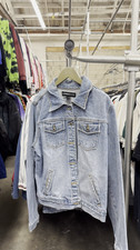 Vintage Express Jeans Women's Blue Denim Jacket Size L Classic Jean Jacket Y2K