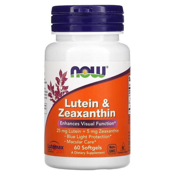 NOW Foods Lutein & Zeaxanthin 60 Kapseln-image