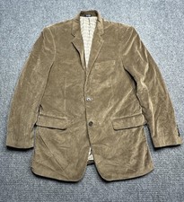Saddlebred Blazer Mens 40R Brown Corduroy Sport Coat Two Button Lined Casual