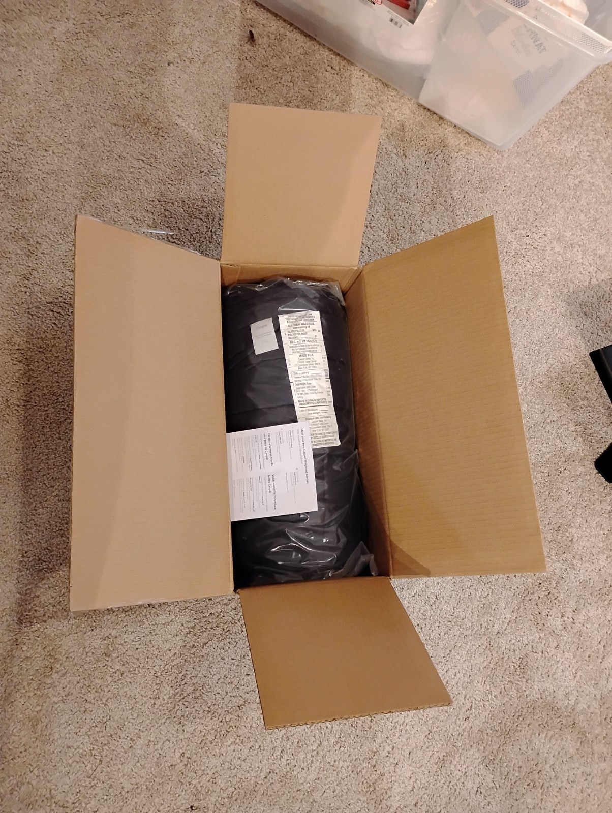 Blanket, Casper 15 Pound Weighted Blanket Indigo Throw