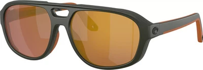 (Youth) COSTA DEL MAR olive/gold mirror STREET HEAT polarized 580P sunglasses - Image 1 of 4