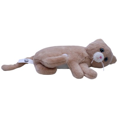 TCC Global Katze Kuscheltier 30 cm beige Plüschtier Stofftier gebraucht