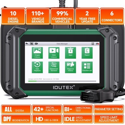 IDUTEX TS710 Diesel Truck OBD Scanner DPF Regen Heavy Duty Truck Diagnostic Tool