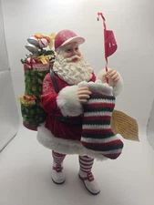 Golf Santa Kurt S. Adler Fabriche Christmas Tabletop Decor