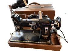Vintage 1950s PFAFF 130 Sewing Machine W/ Accessories Western Germany