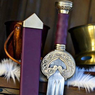 Handmade Herrugrim Sword Of King Theoden With Scabbard & Mount Gift Movie LOTR