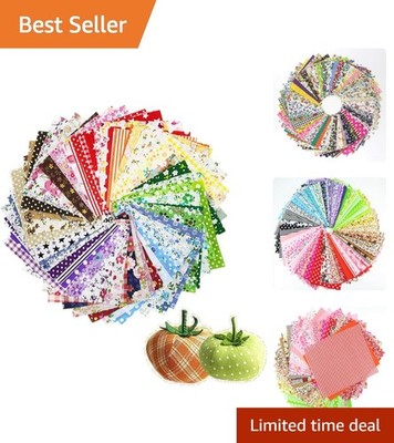 Unique 60-Pc Cotton Fabric Bundle: Perfect for Quilting & Applique Crafts