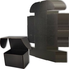 8x6x6 inches Small Shipping Boxes Set of 25 - Black Mailer Corrugated Cardboa...