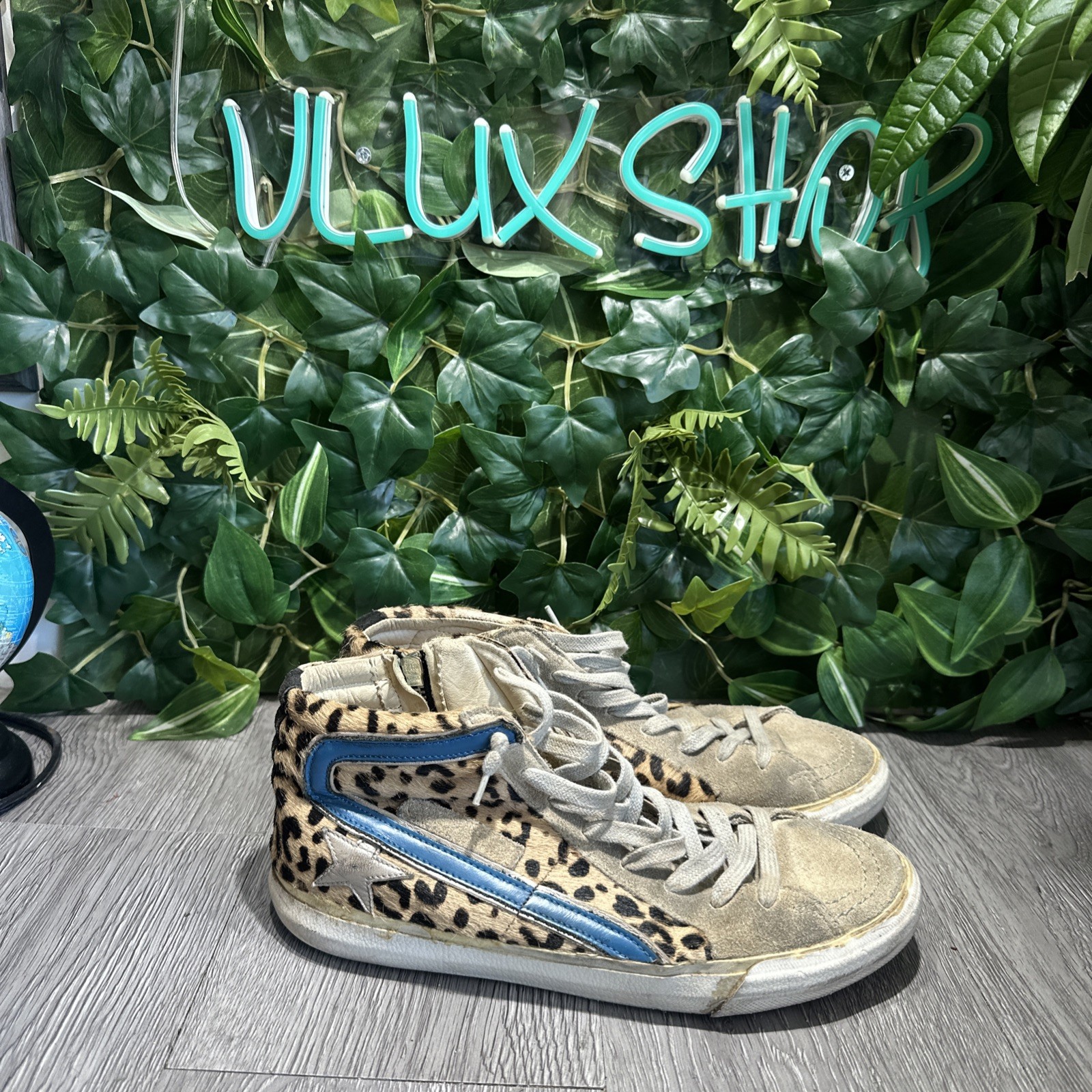 PONY GOL GOOSE scivolo leopardato capelli di cavallo ARCHIVIO donna taglia 39