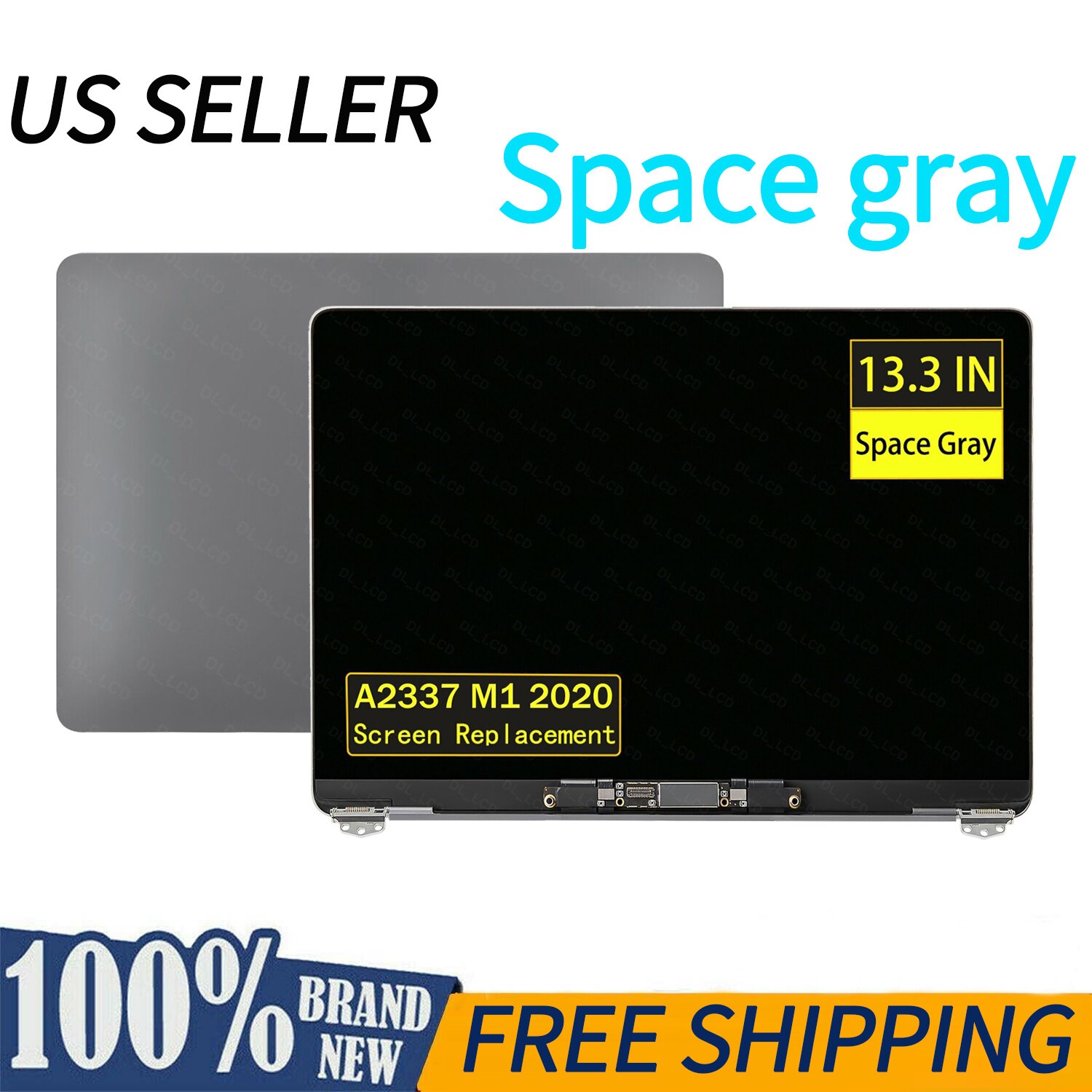 New for MacBook Air 13" A2337 M1 2020 Gray EMC 3598 LCD Screen Display Assembly