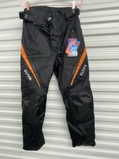 Alpha Cycle Gear Motorcycle Racing Pants Mens 30x34 Black Padded Moto