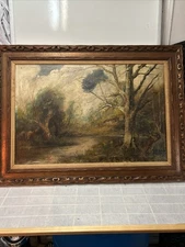 Oil On Canvas .Light explores the Mysteries  of a Dark Forest.