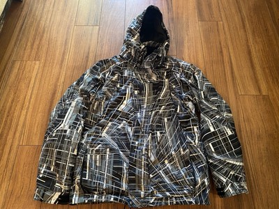 Vintage Y2K OAKLEY Waterproof Outdoor Ski Snowboard Jacket Coat Geometric Large