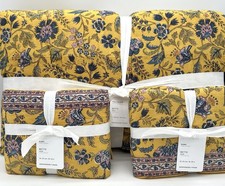 Pottery Barn Bette Floral Reversible Lightweight Quilt Full Queen  2 Shams