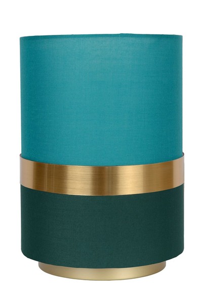 Tischleuchte Stoff GrüN Gold Wohnzimmer Nachttisch 22 Cm E14 Schlafzimmer Lampe-image