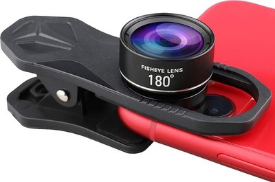 180° fisheye Lens for iPhone Samsung Google Android Smartphone,with Clip,Cell...