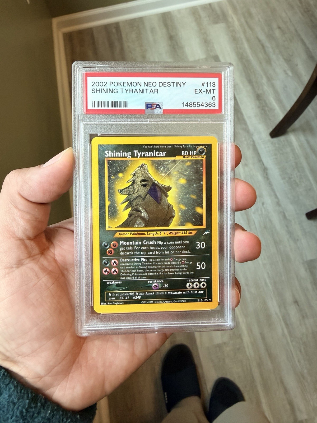 2002 Pokémon Neo Destiny – Shining Tyranitar #113