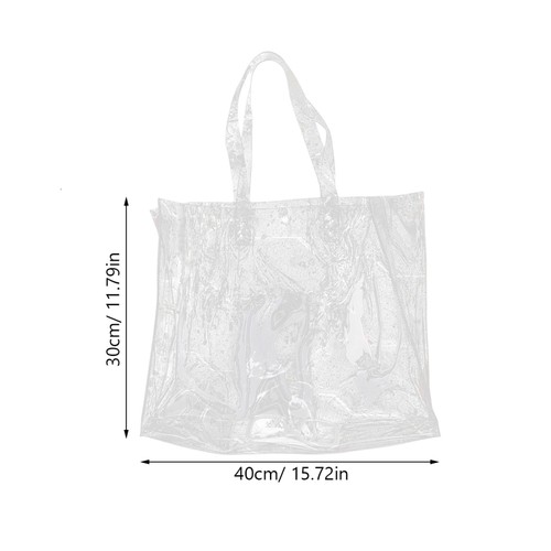 Transparent Jelly Bag Miss Large Makeup Clear Stadium Tote Totebag - Bild 2 von 12