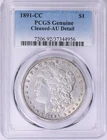 1891 CC Morgan Silver Dollar $1 PCGS AU Details