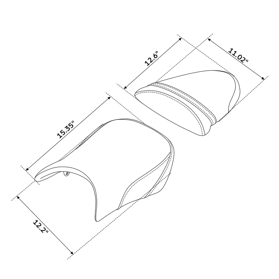 Asiento de pasajero conductor apto para Kawasaki Ninja ZX6R ZX636 ZX6RR 2005-2006 05 Foto 3 de 4