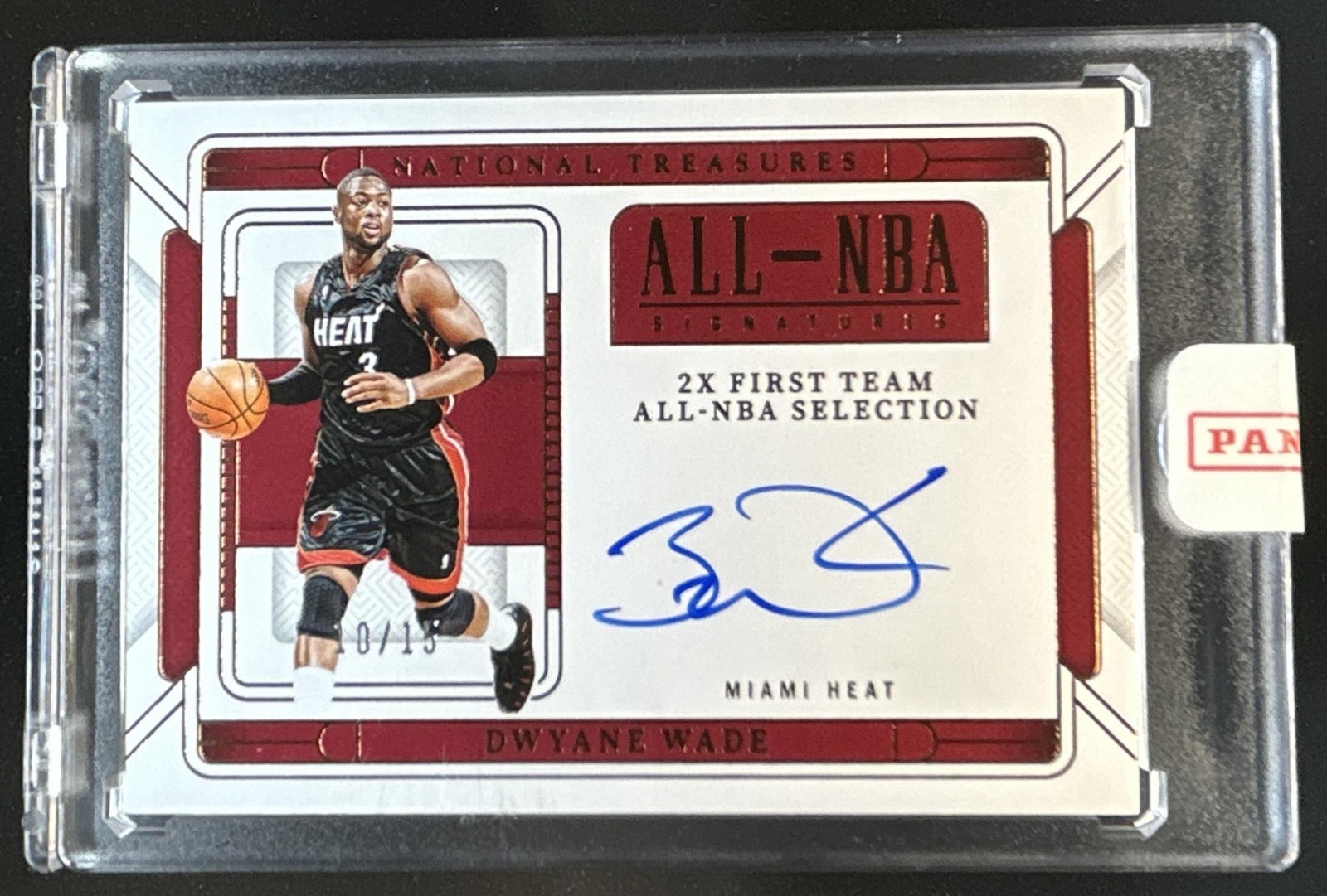 2024-25 National Treasures Dwyane Wade All-NBA Signatures Bronze Auto #/15