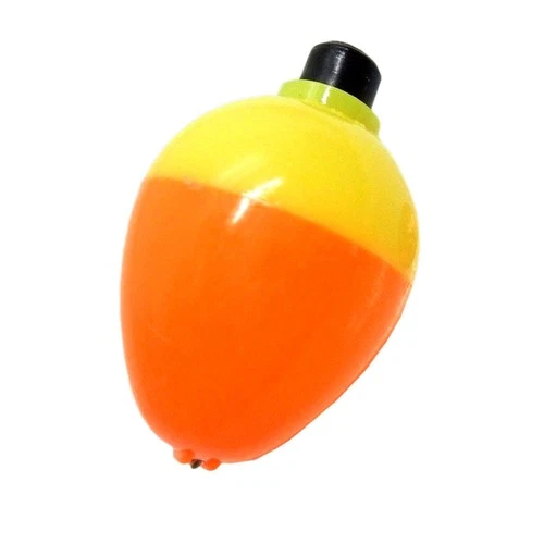 Pear Bobbers 3/4" Diameter - TWELVE Orange/Yellow Chartreuse Floats #P2P50F