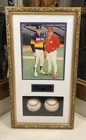 Nolan Ryan & Pete Rose Signed Baseball Display  Astros Reds
