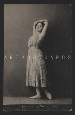 1905 Ekaterina Geltser Junge Russische Balletttänzerin Vintage Echtfoto Postkarte