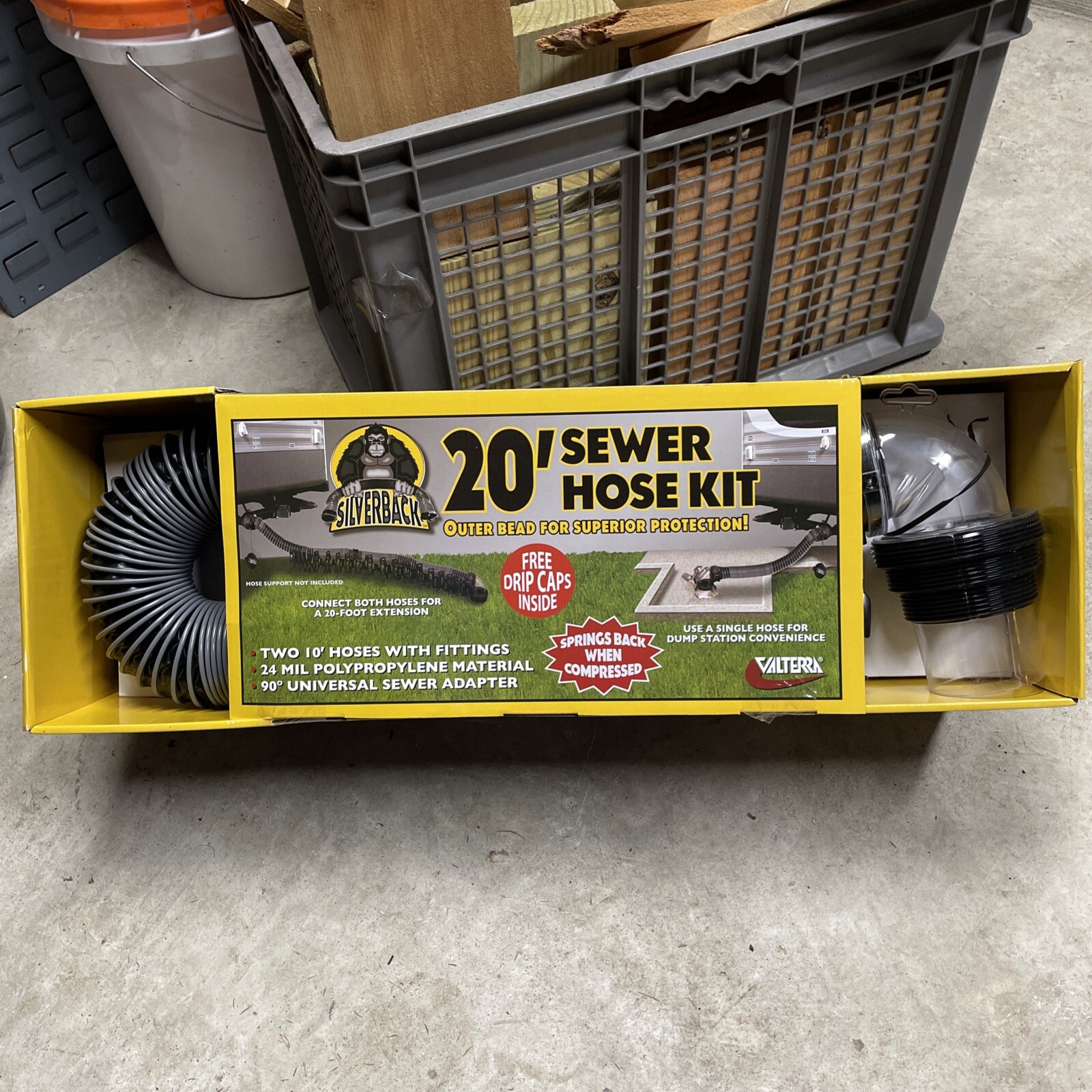 Valterra D04-0675 Silverback RV Camper Sewer Hose Kit 20ft Long