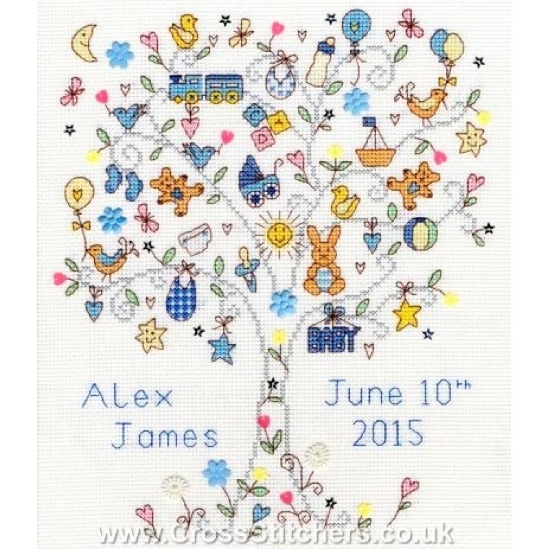 Love Baby Boy - Counted Cross Stitch Kit by Bothy Threads