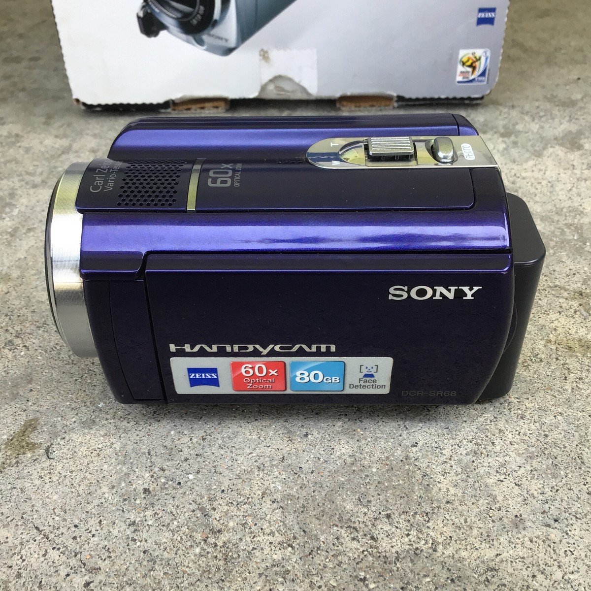 Sony Handycam DCR-SR68 Video Digital Camcorder 60x Zoom Blue