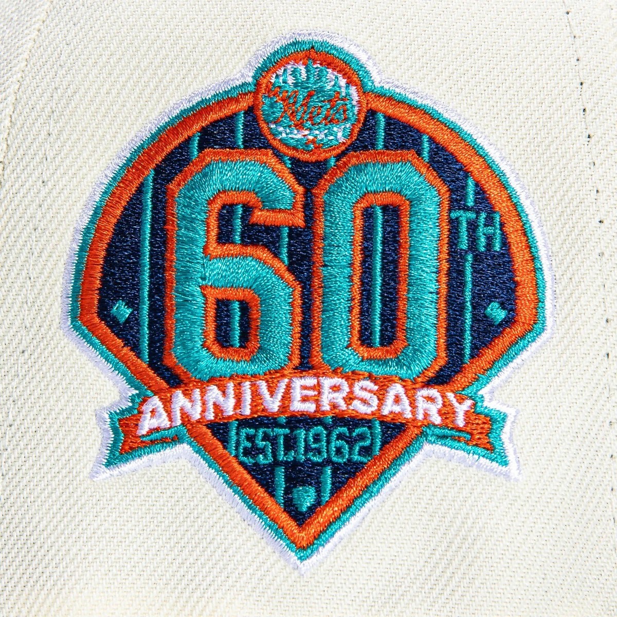 New Era New York Mets 60th Anniversary Metallic Outline Edition 9Forty A Frame Snapback Hat | UX001538