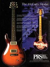 vtg 90s PRS MAGAZINE PRINT AD Paul Reed Smith Ted MCCARTY MODEL Guitar Pinup 