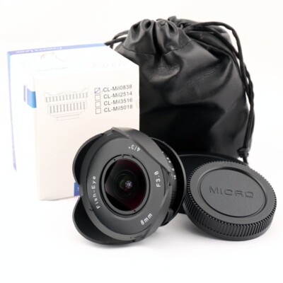 8mm f/3.8 CCTV M4/3 Mount Fisheye CCTV Objektiv körper für 4/3'' Kamera Micro 4/3
