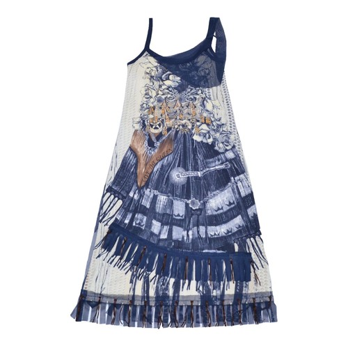 Save The Queen Women's Blue Mesh Dress Rare Italy Sz M | eBay
