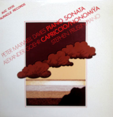 Peter Maxwell Davies Piano Sonata Stephen Pruslin 1983 EXCELLENT (AUC 1005)