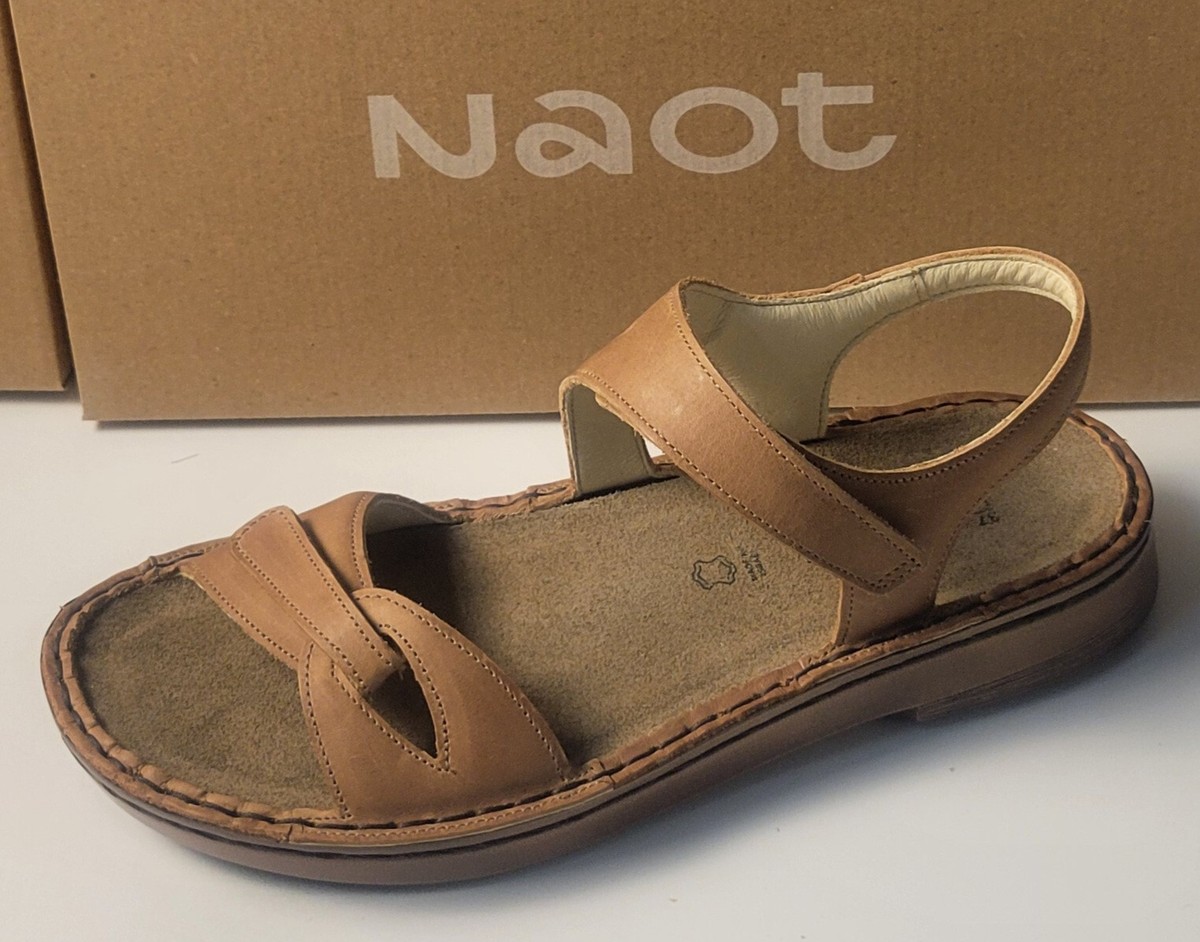 Naot Womens Evora Latte Brown Leather 40 | eBay