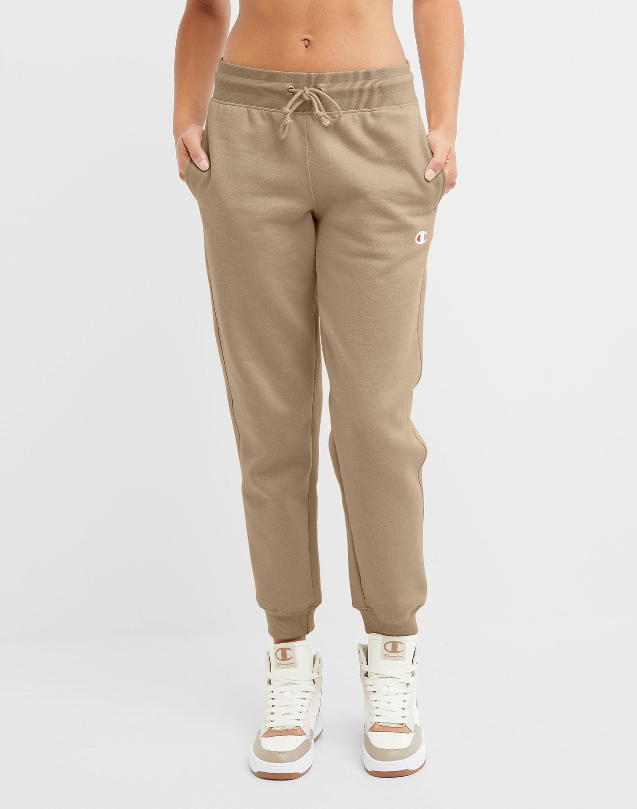 beige champion joggers