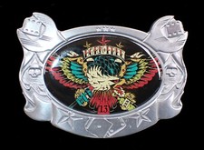 BORN FREE D. VICENTE BELT BUCKLE EAGLE DESIGN NEW 