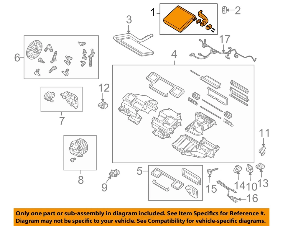 2003 2004 2005 2006 2007 2008 BMW Z4 OEM AC Evaporator With Blower Motor - Image 3 of 4