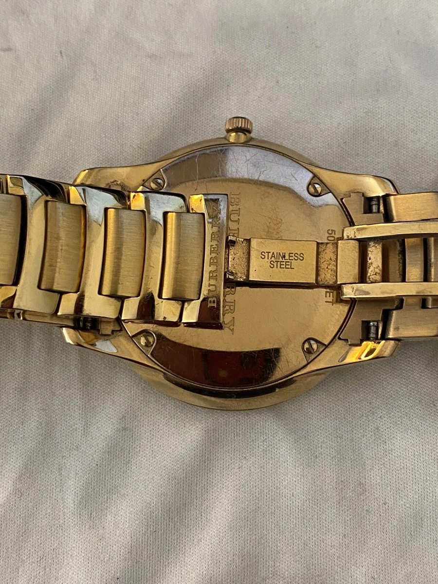 Burberry Unisex Gold Coloured Metal watch 42mm Including crown