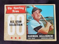 1968 TOPPS HARMON KILLEBREW SPORTING NEWS ALL-STAR #361 - MINNESOTA TWINS - HOF
