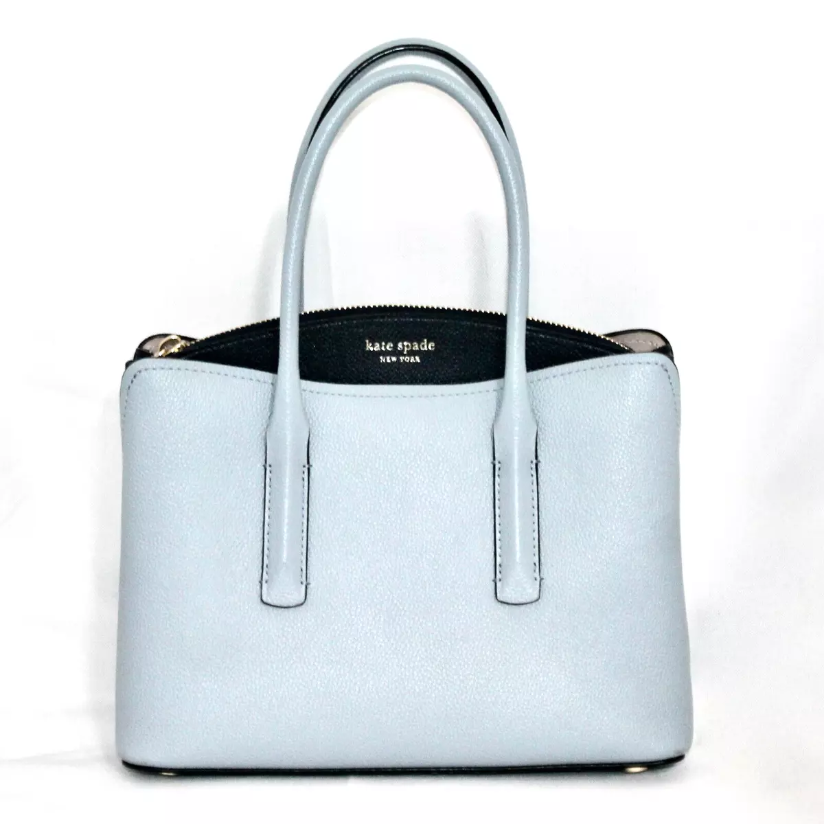 KATE SPADE Margaux Medium Satchel Light Dark Blue Pebbled Leather PXRUA161