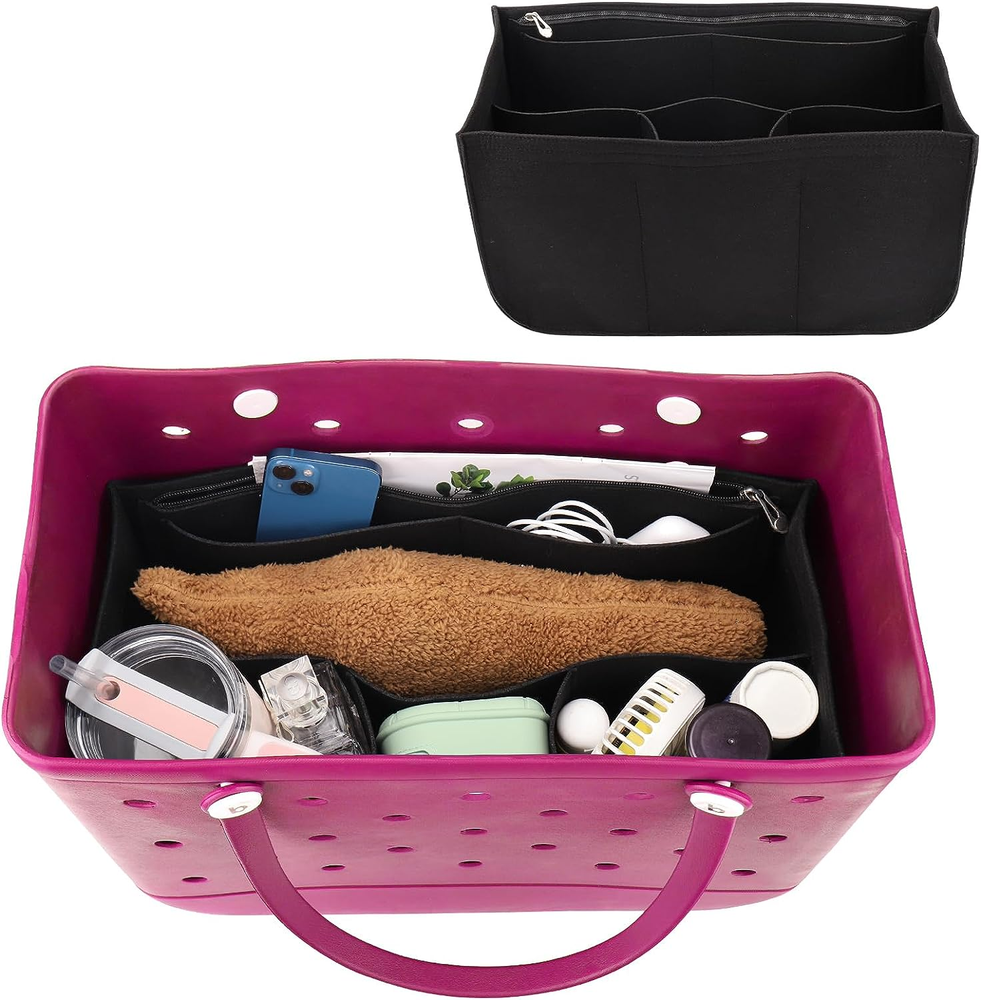 Rubber Beach Bag Organizer Liner for X-Large Bogg Bag & Simply Southern Tote