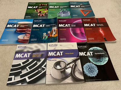 Kaplan MCAT 7-Book Subject Review 3rd Ed +MCAT Quicksheet+Lesson Book+HY science