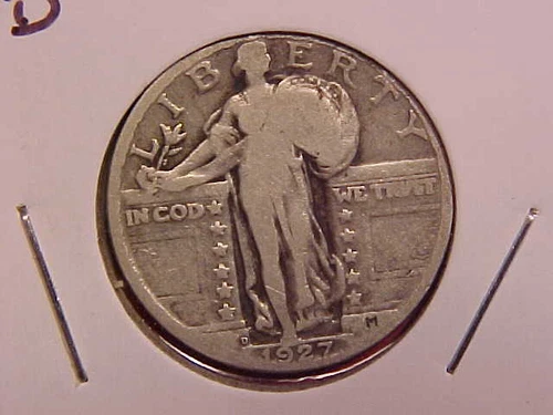 1927 D STANDING LIBERTY QUARTER - VG - SEE PICS! - (N9818)