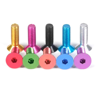 M3 Colored Flat Head Countersunk Hex Screws Aluminum DIY Tool Accessories 