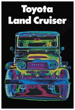 Toyota Land Cruiser 4x4 1972 Cool Vintage-Style Poster