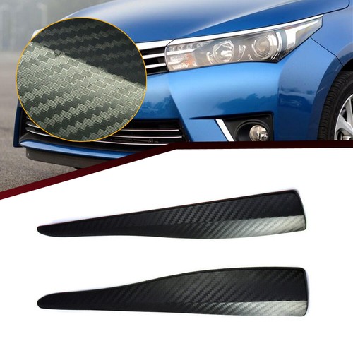 2pcs Carbon Fiber Car Bumper Corner Lip Guard Scratch Protector Accessories - Bild 9 von 10