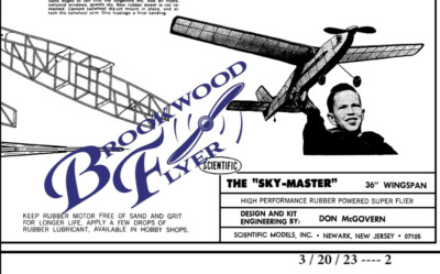 Scientific SKY MASTER PLAN + PARTS PATTERNS Enlarged to 48'' FFModel Airplane